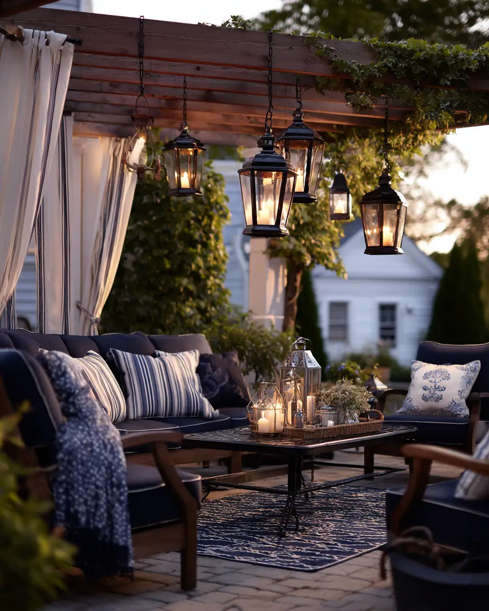 Navy Traditional Patio Decor Ideas