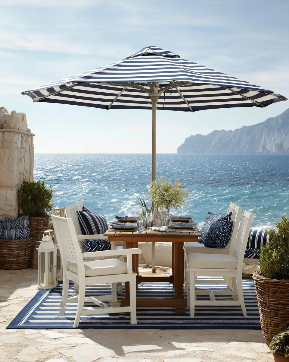 Navy Traditional Patio Decor Ideas
