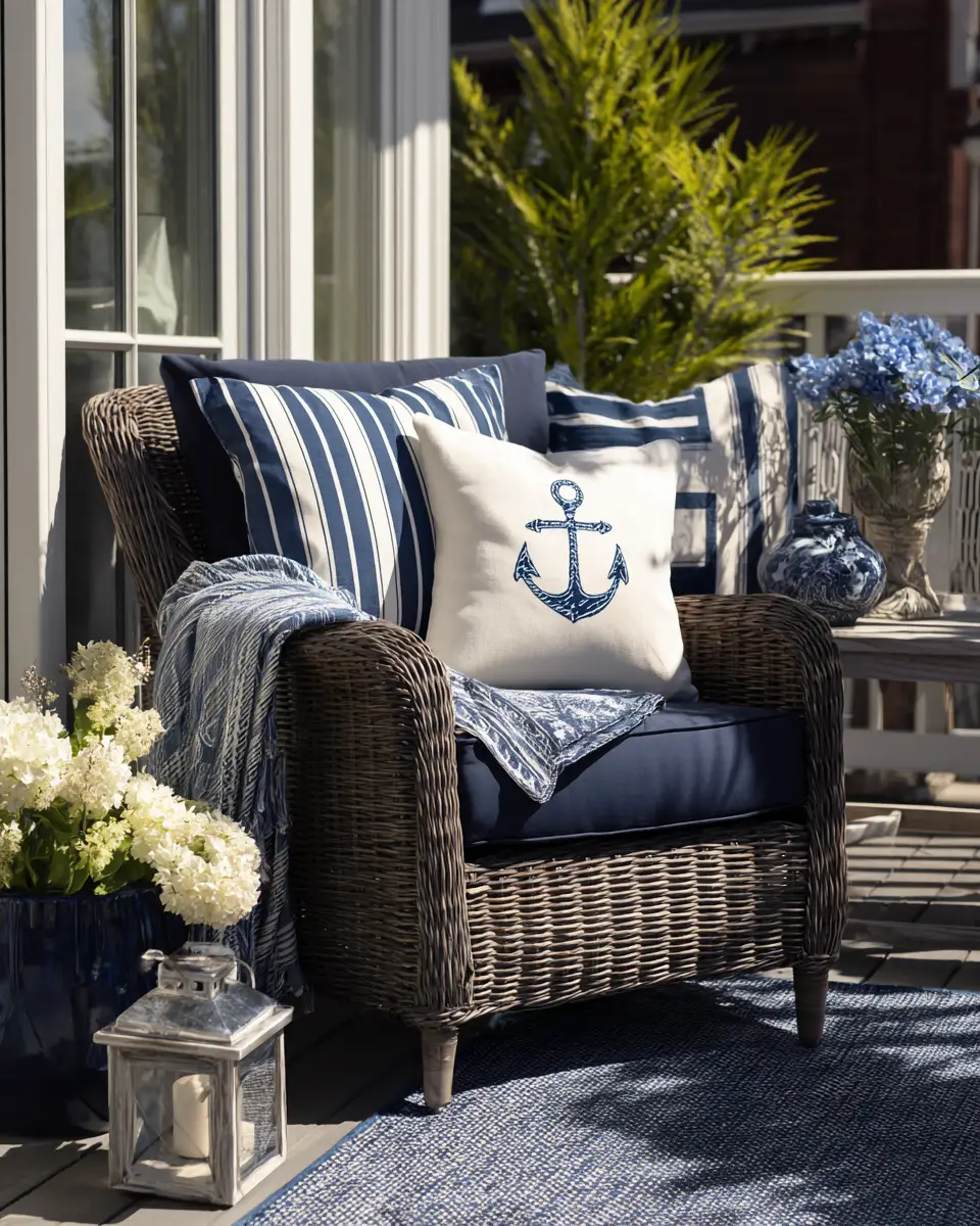 Navy Traditional Patio Decor Ideas