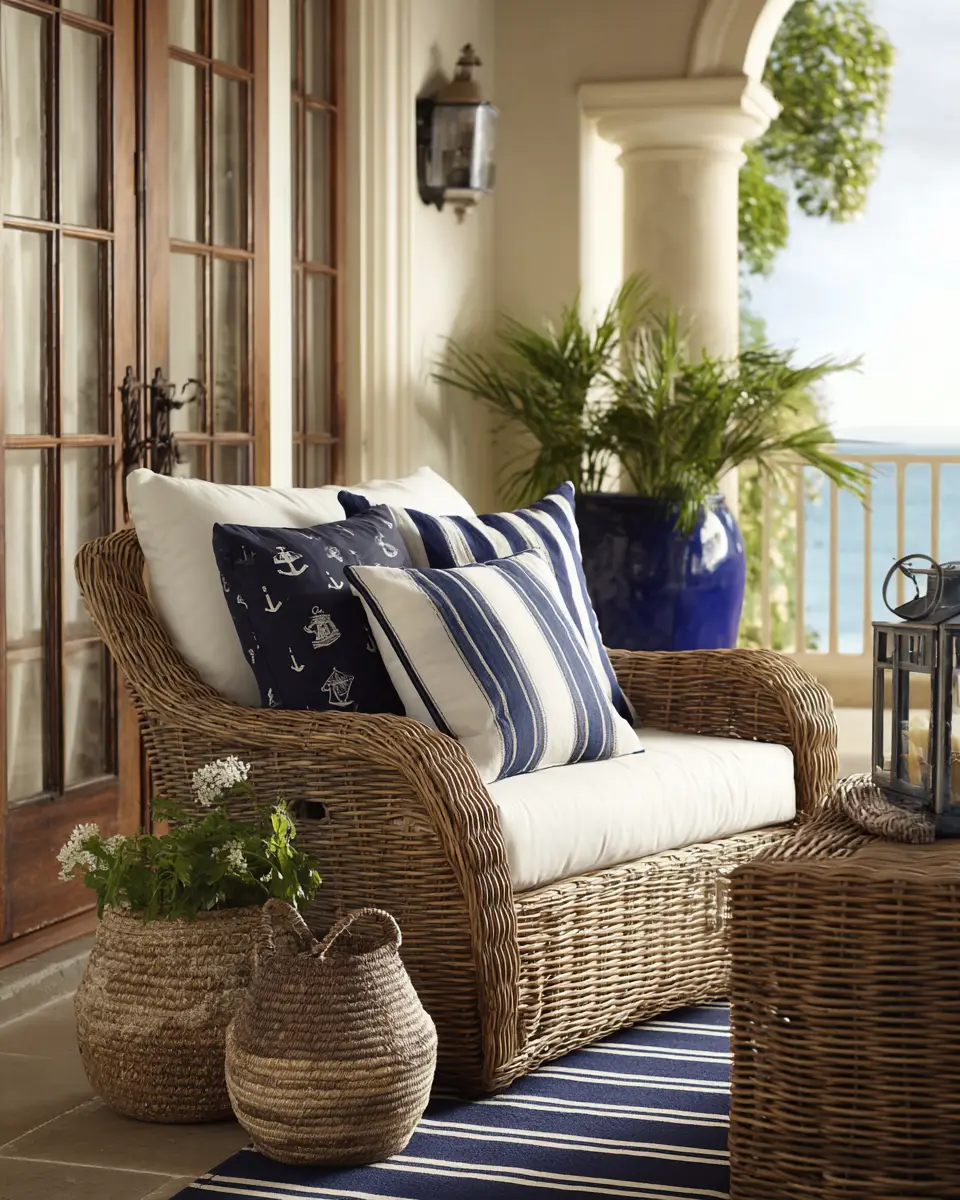 Navy Traditional Patio Decor Ideas