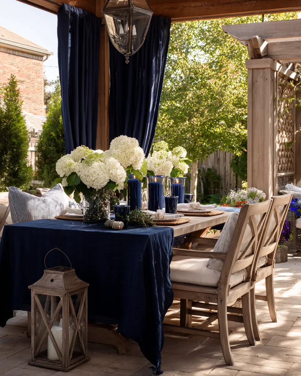 Navy Traditional Patio Decor Ideas