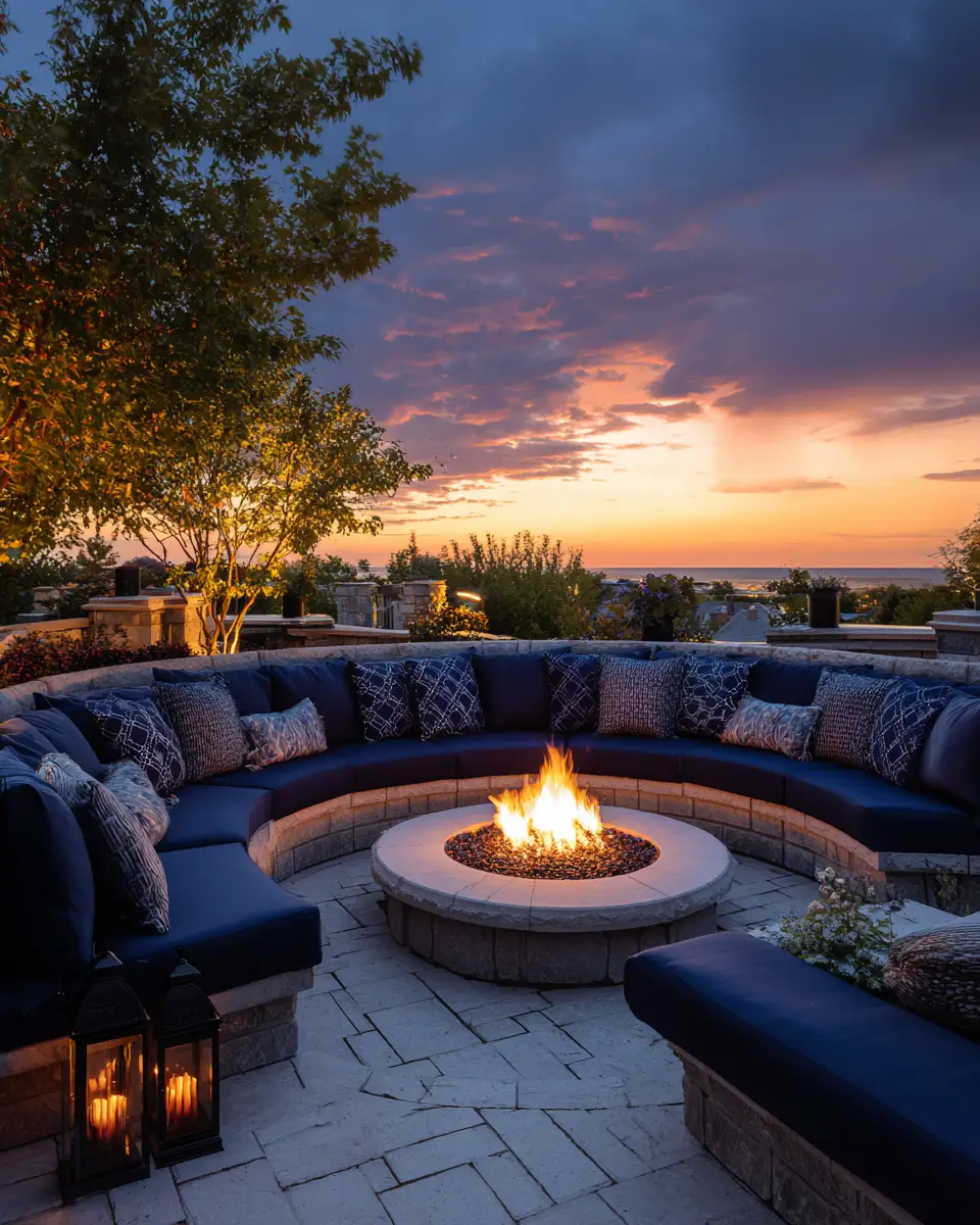 Navy Traditional Patio Decor Ideas