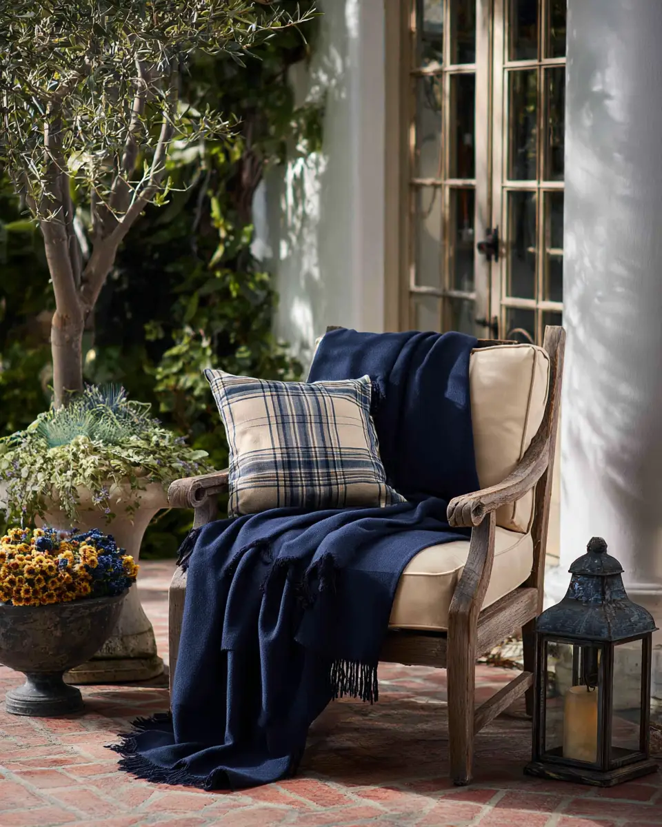 Navy Traditional Patio Decor Ideas