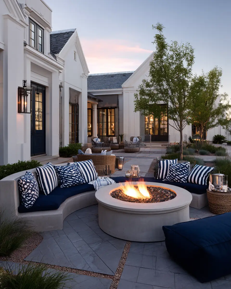 Navy Traditional Patio Decor Ideas
