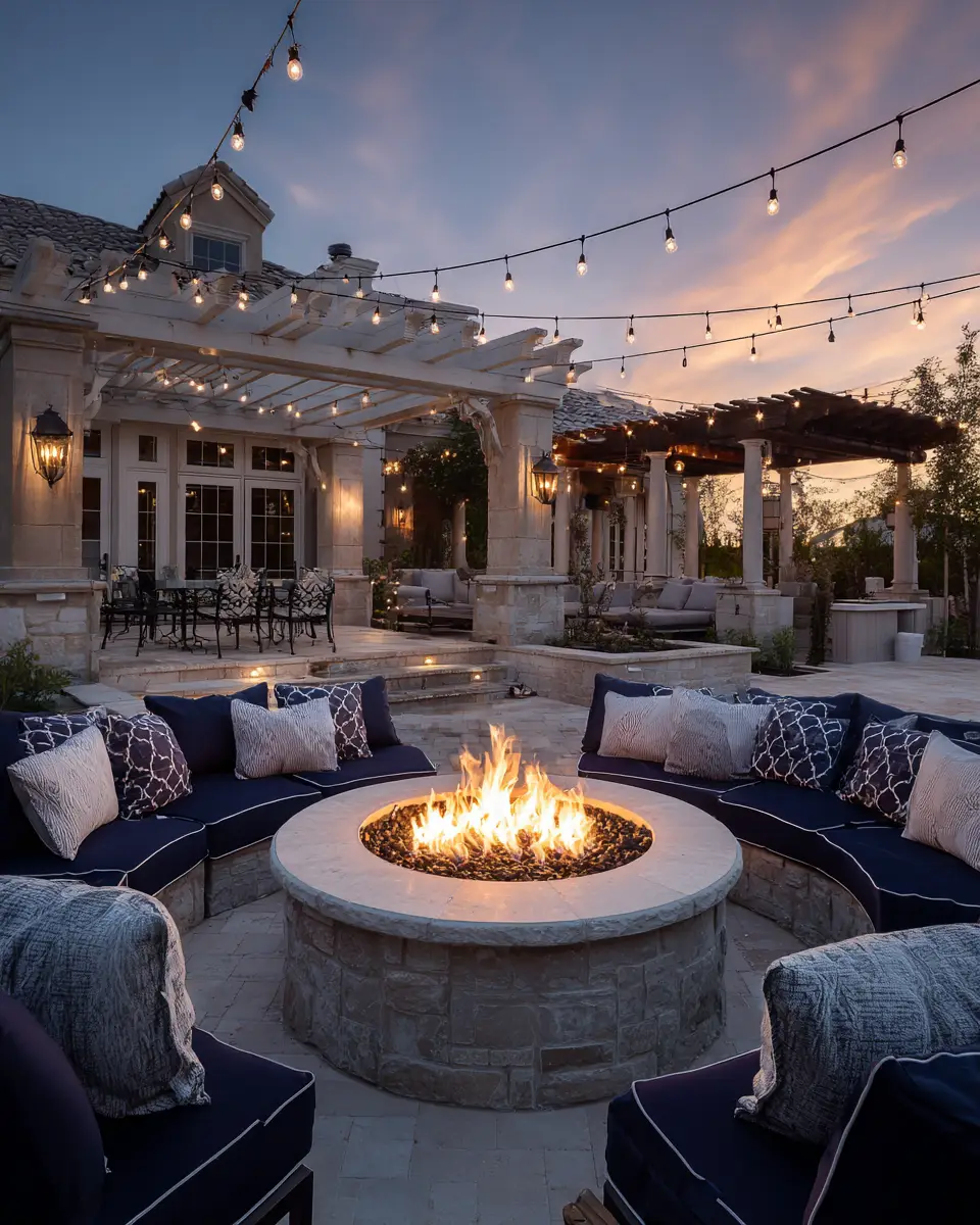 Navy Traditional Patio Decor Ideas