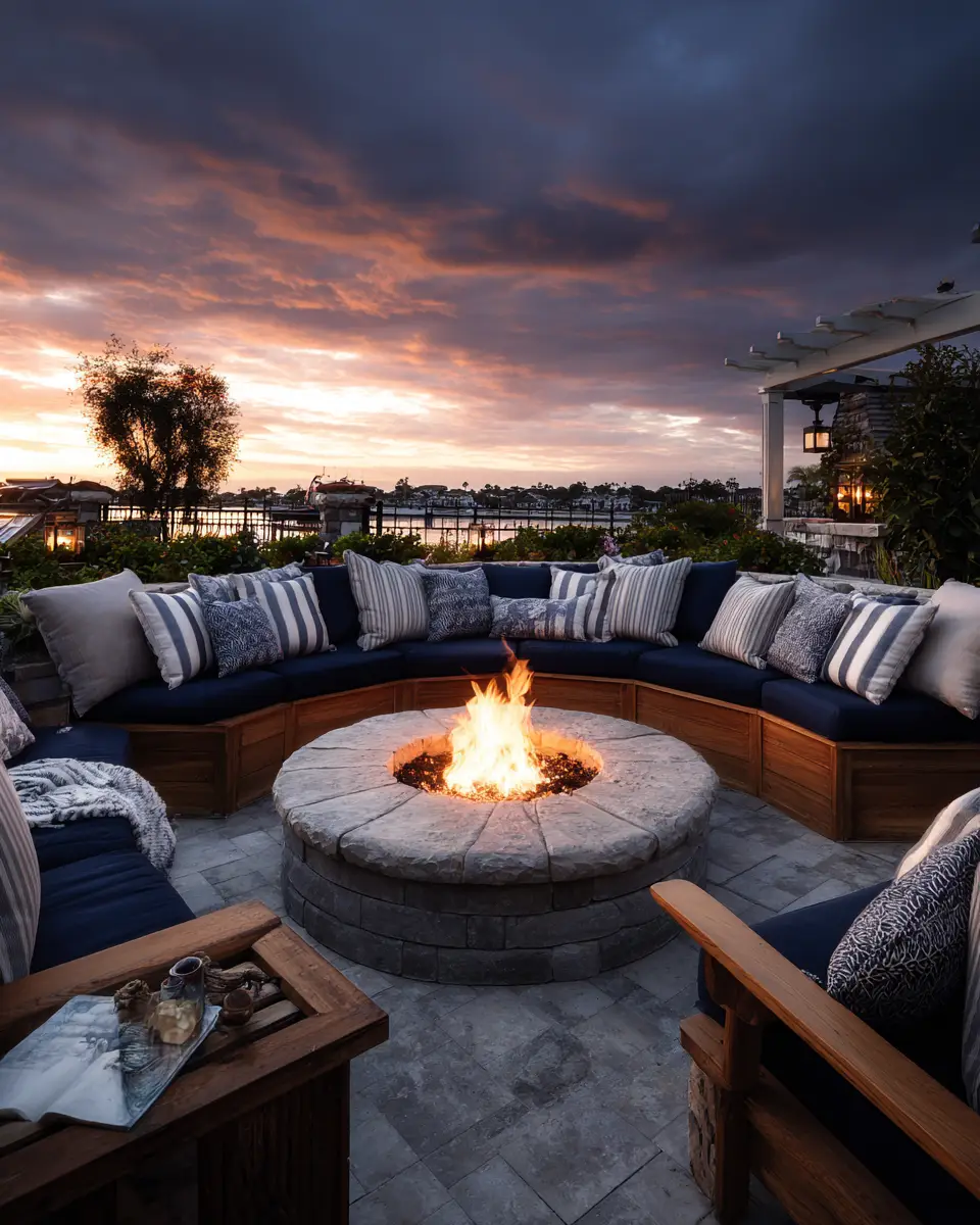 Navy Traditional Patio Decor Ideas