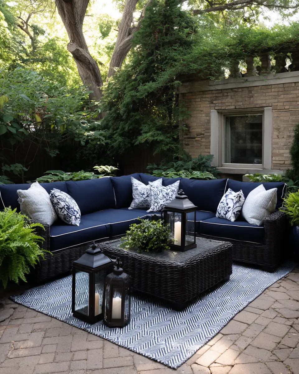 Navy Traditional Patio Decor Ideas