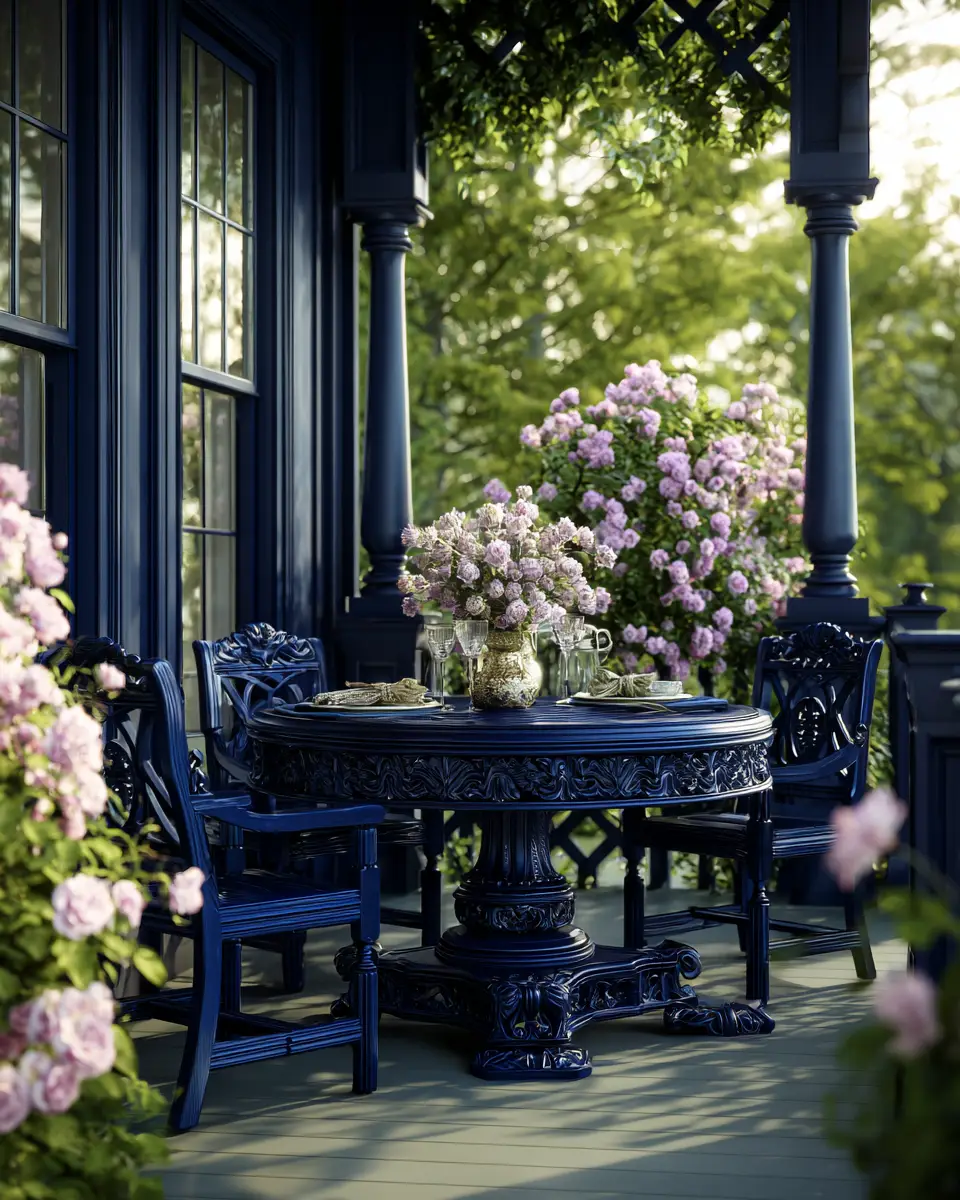 Navy Traditional Patio Decor Ideas