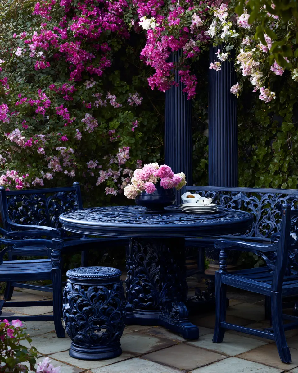 Navy Traditional Patio Decor Ideas