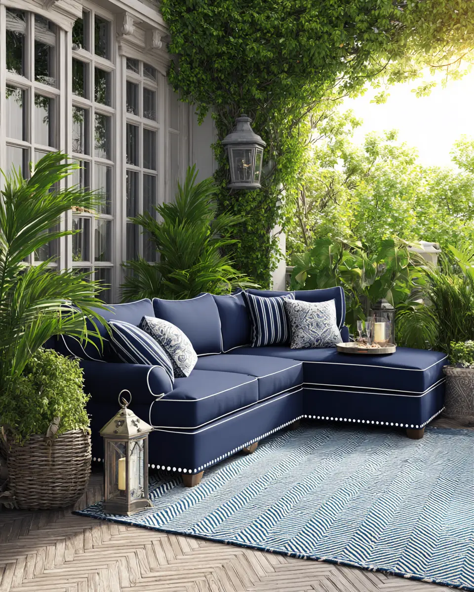 Navy Traditional Patio Decor Ideas