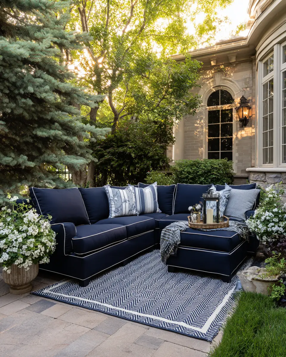 Navy Traditional Patio Decor Ideas
