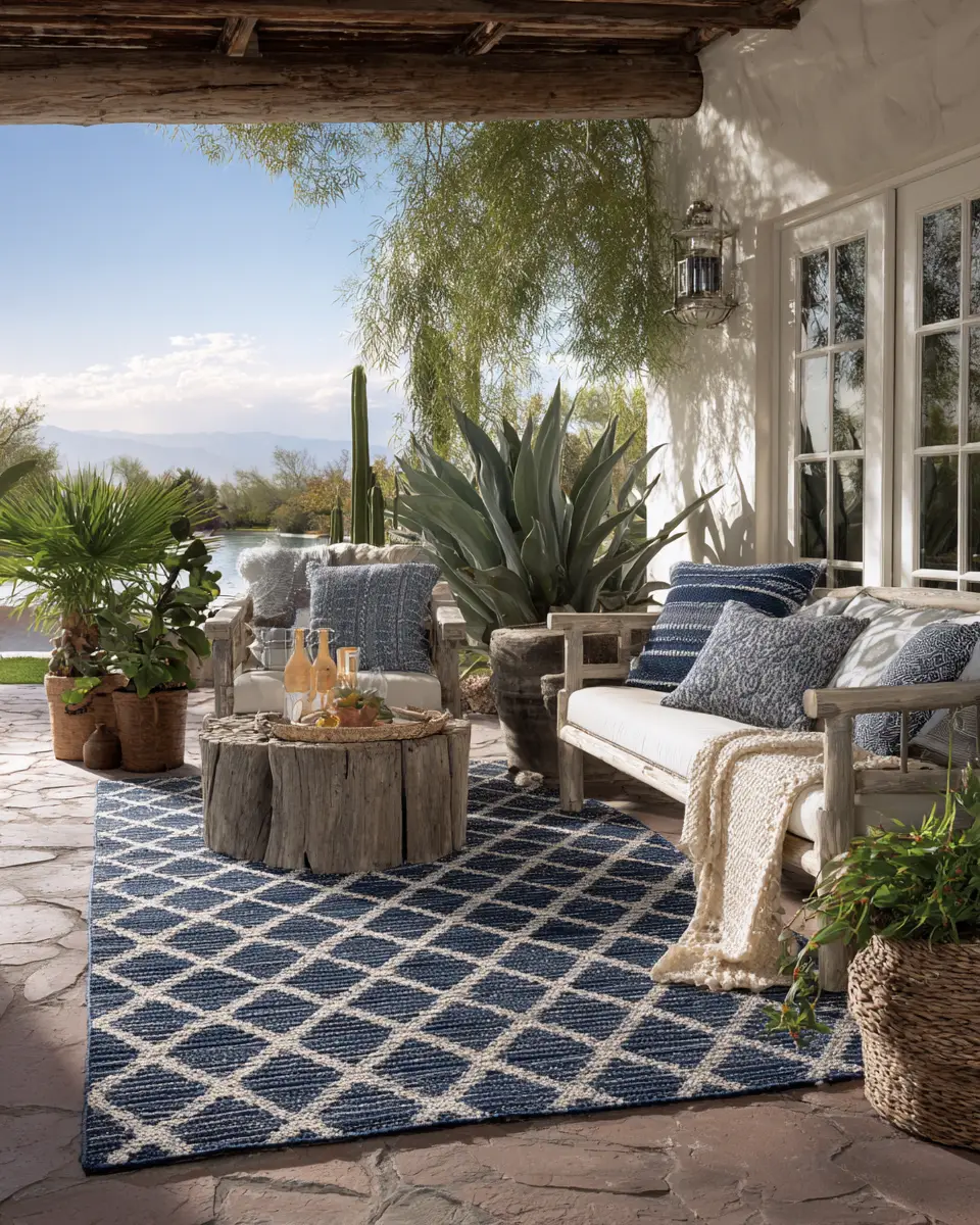 Navy Traditional Patio Decor Ideas