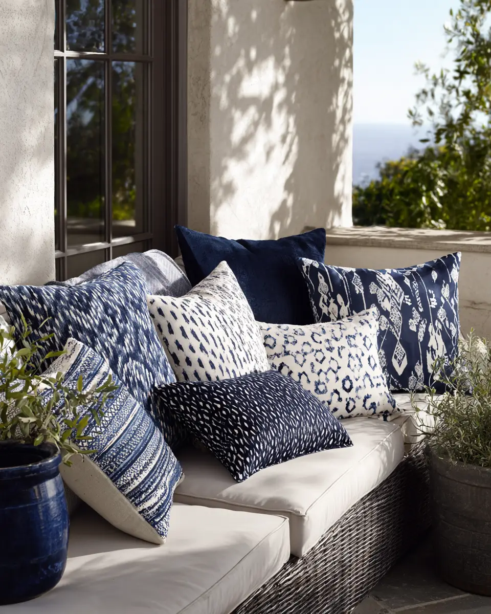 Navy Transitional Patio Decor Ideas