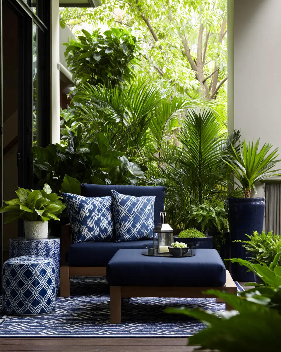 Navy Transitional Patio Decor Ideas