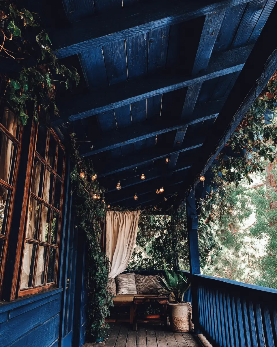 Navy Vintage Balcony Decor Ideas - Featured