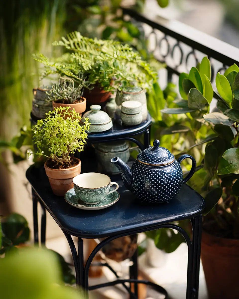 Navy Vintage Balcony Decor Ideas