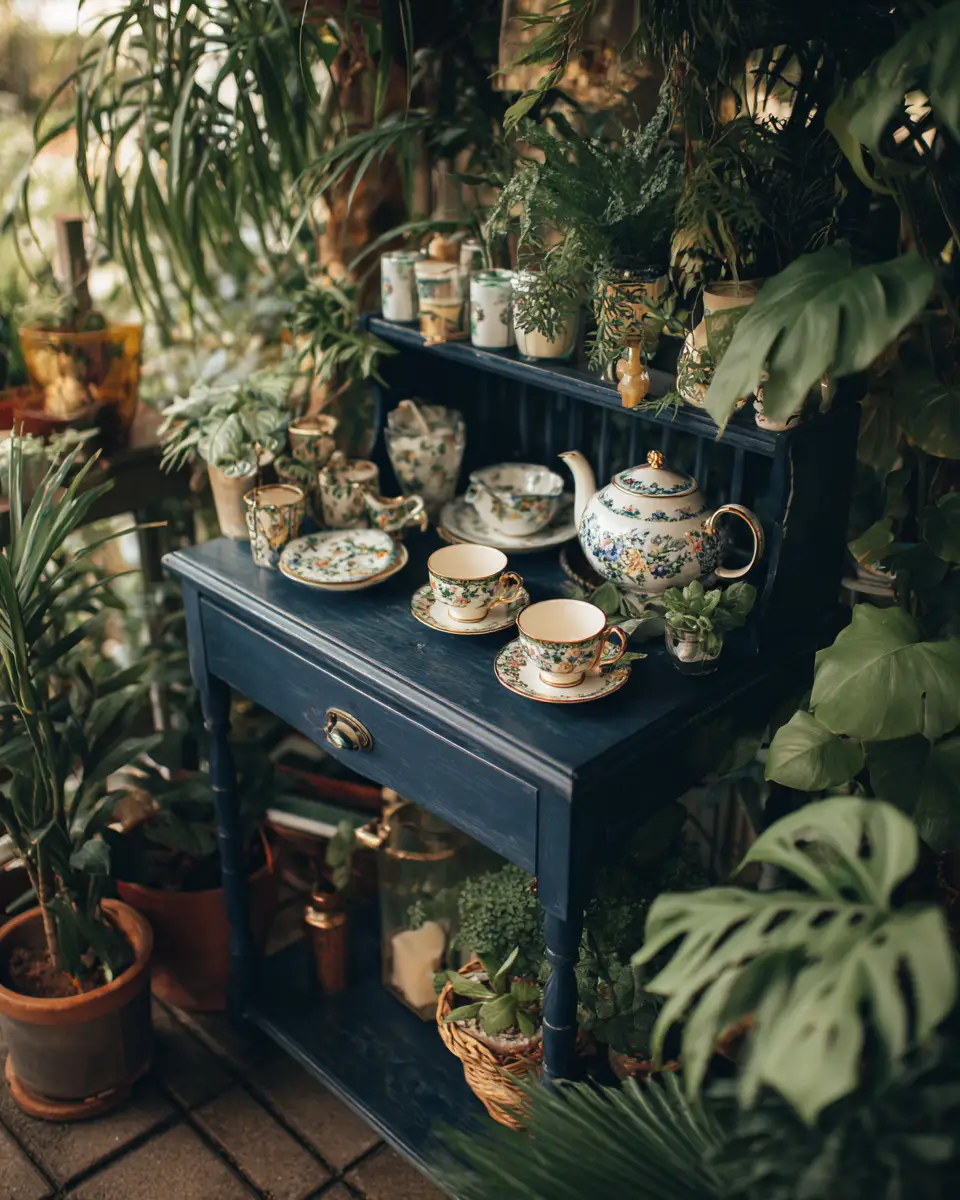 Navy Vintage Balcony Decor Ideas