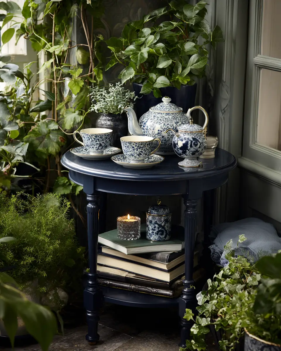 Navy Vintage Balcony Decor Ideas