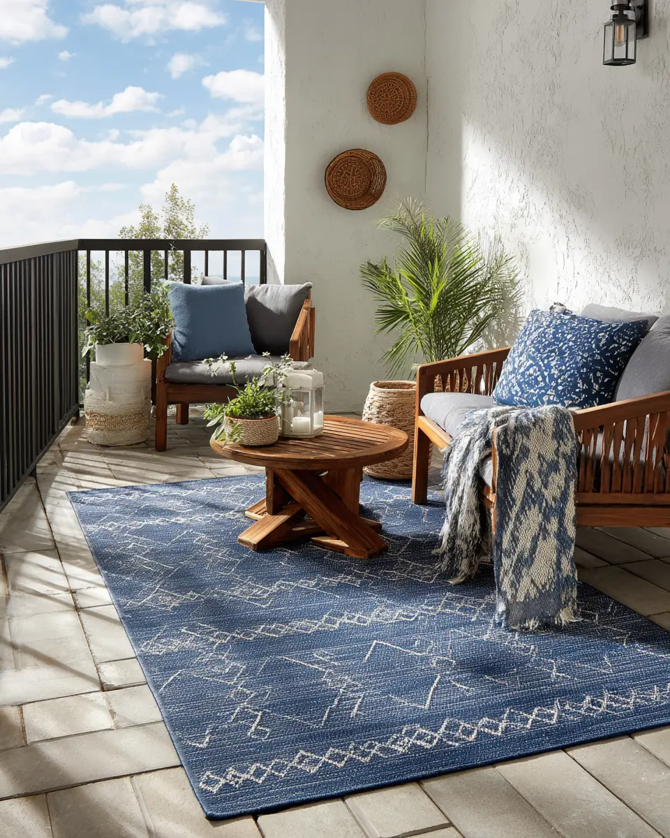 Navy Vintage Balcony Decor Ideas