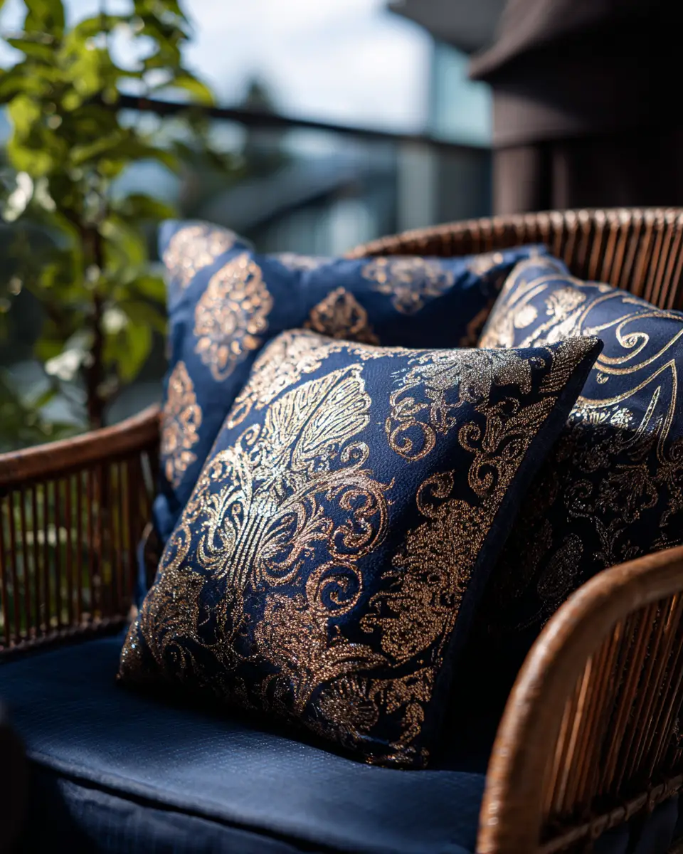 Navy Vintage Balcony Decor Ideas