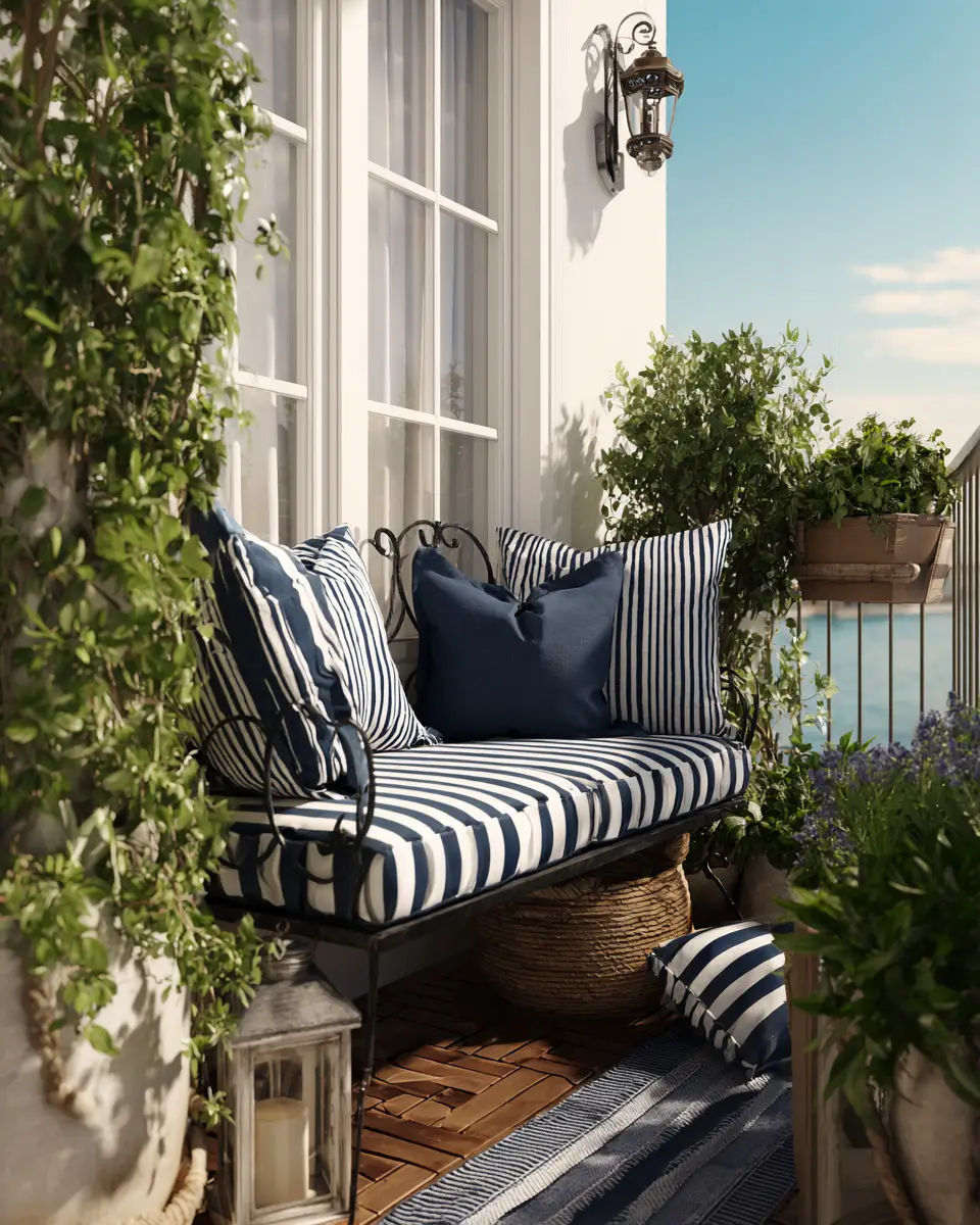 Navy Vintage Balcony Decor Ideas