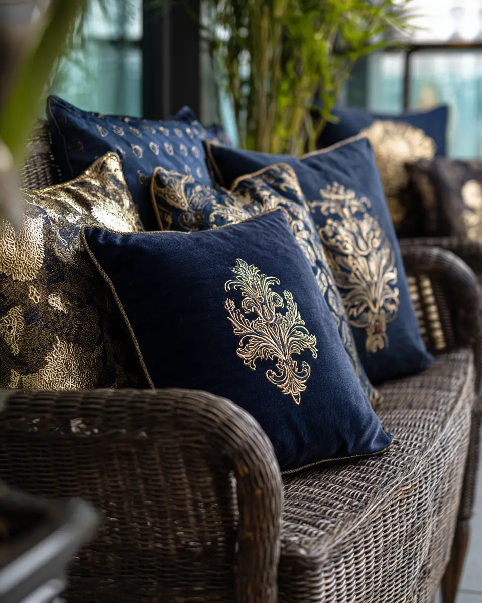 Navy Vintage Balcony Decor Ideas