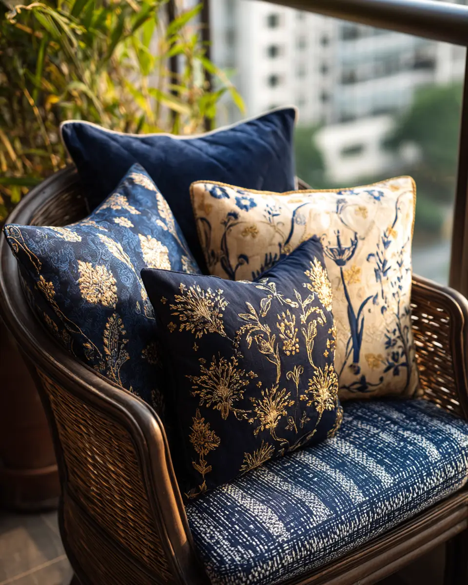 Navy Vintage Balcony Decor Ideas