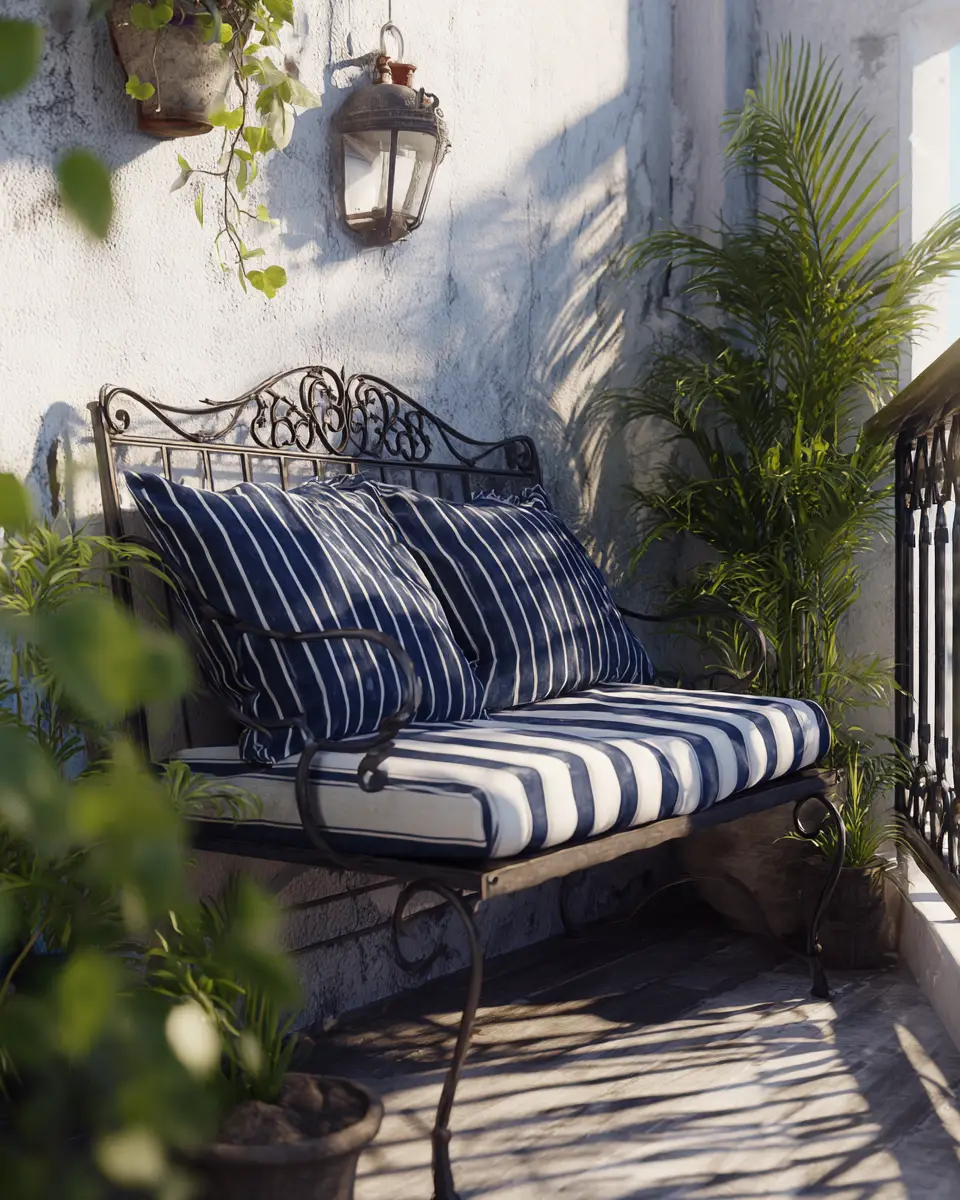 Navy Vintage Balcony Decor Ideas