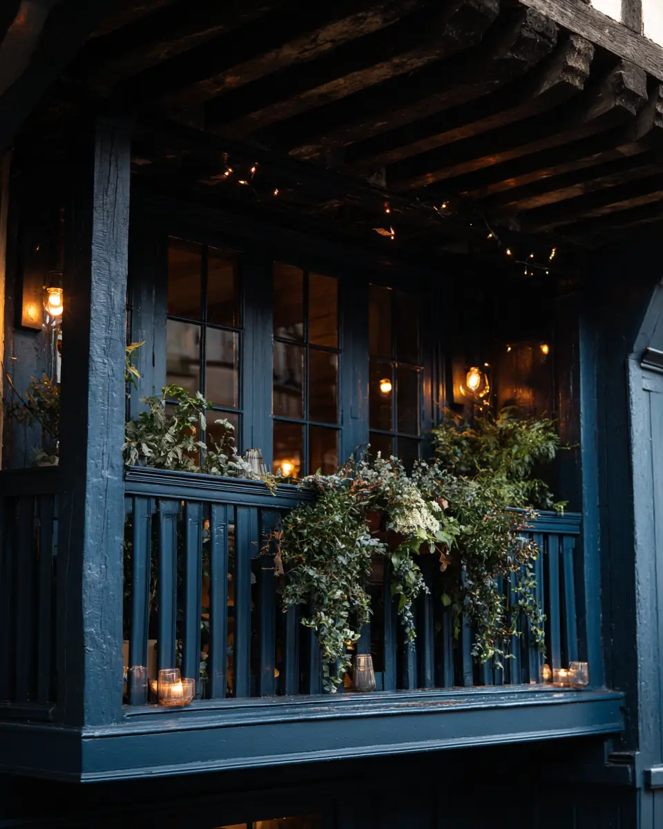 Navy Vintage Balcony Decor Ideas