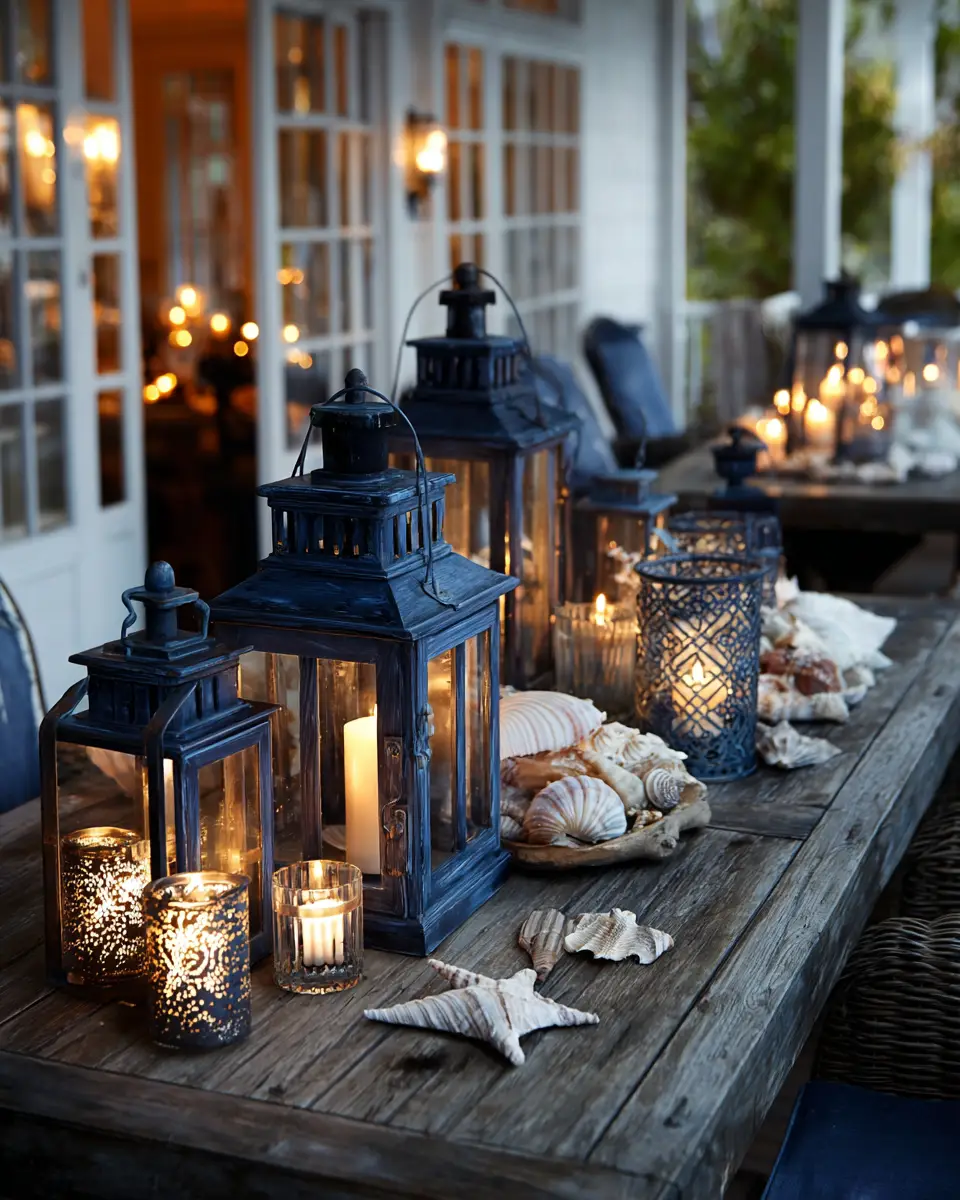 Navy Vintage Balcony Decor Ideas