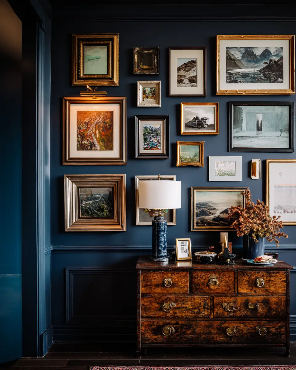 Navy Vintage Home Office Decor Ideas