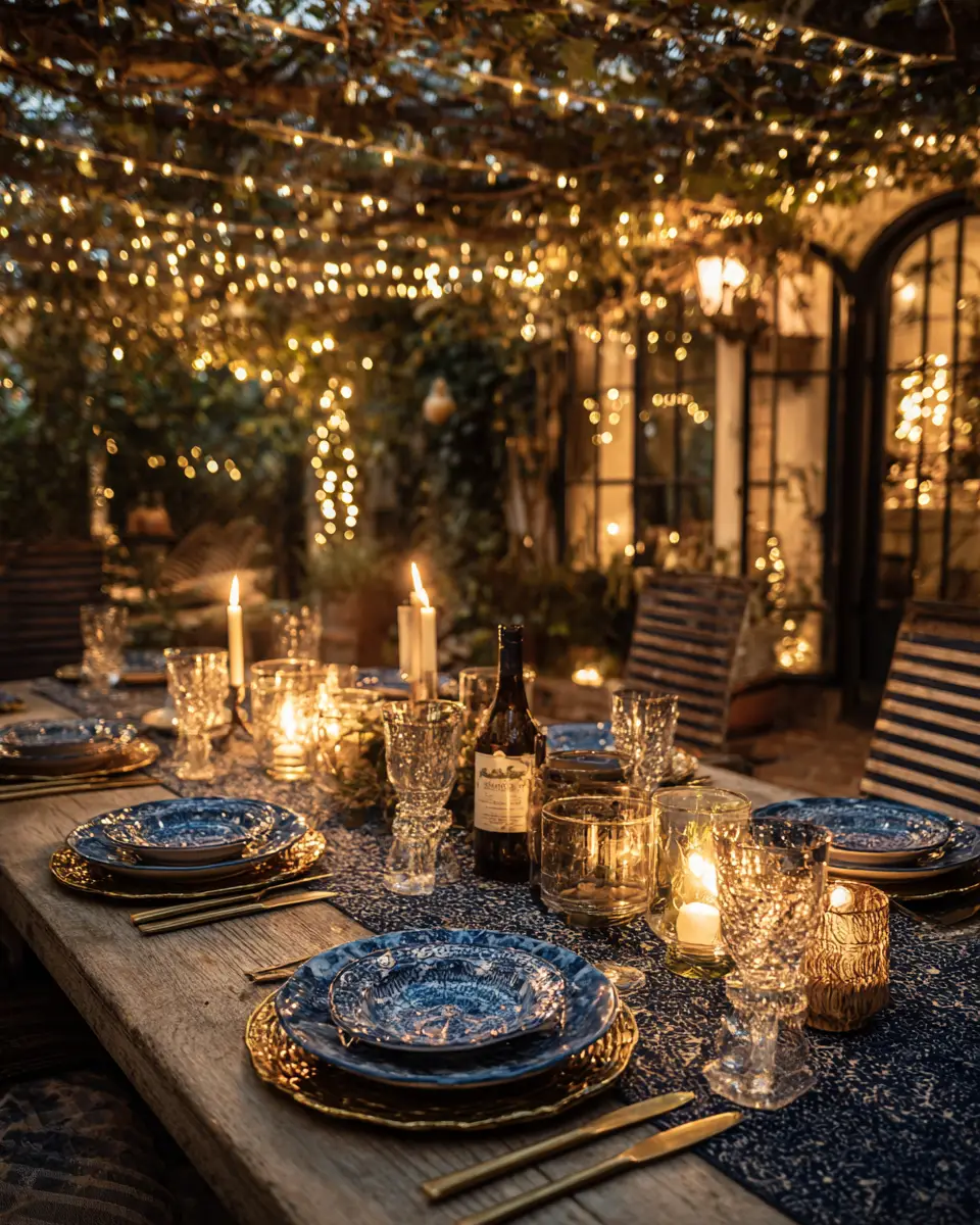 Navy Vintage Patio Decor Ideas