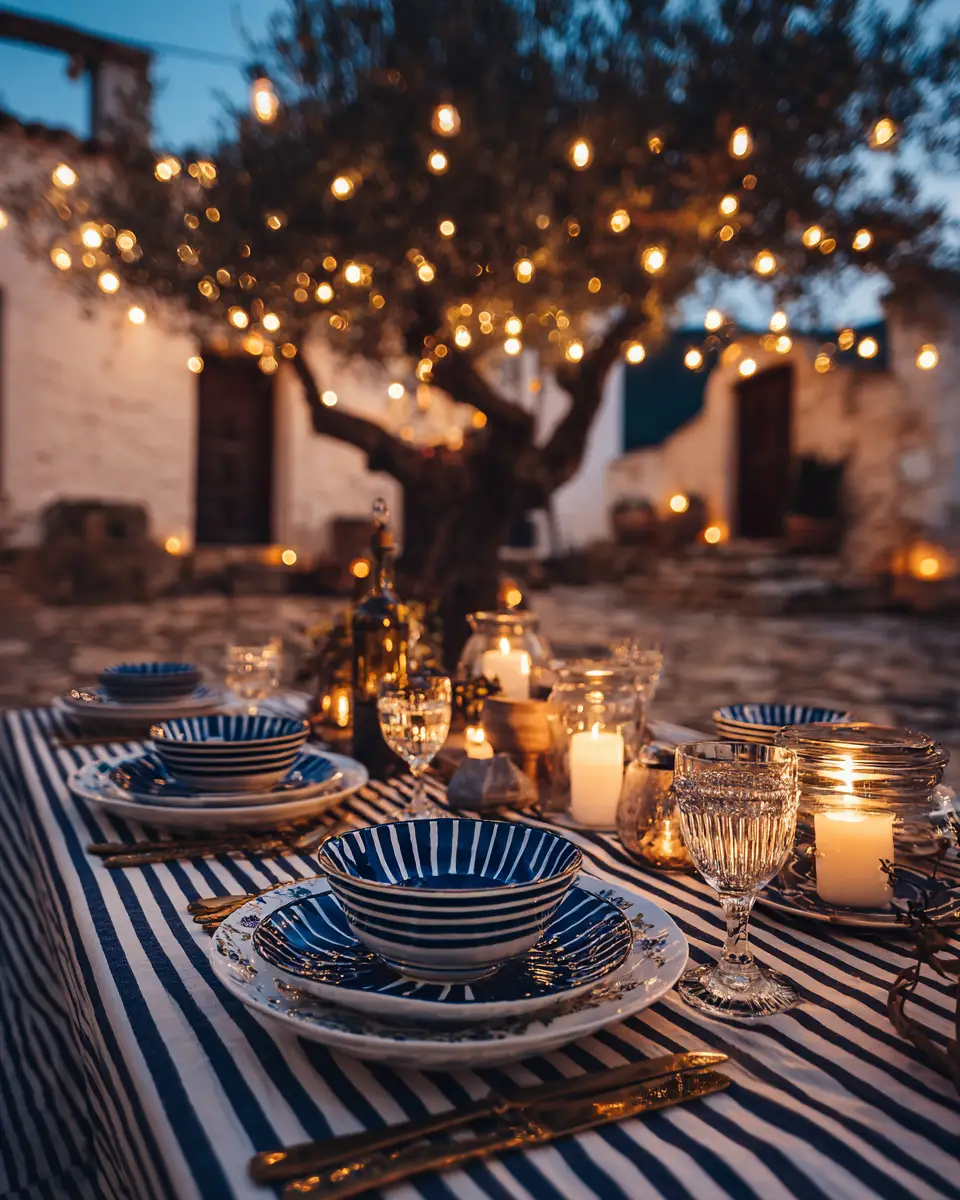 Navy Vintage Patio Decor Ideas