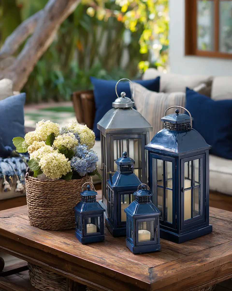 Navy Vintage Patio Decor Ideas