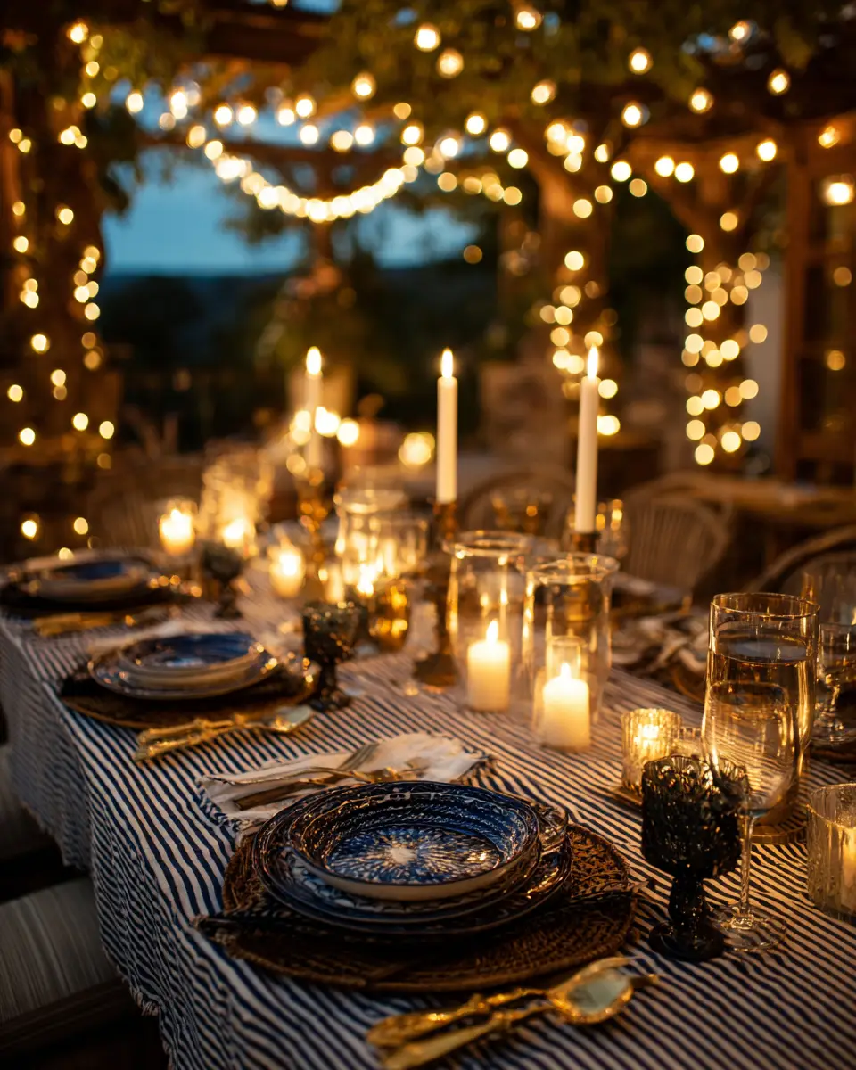 Navy Vintage Patio Decor Ideas