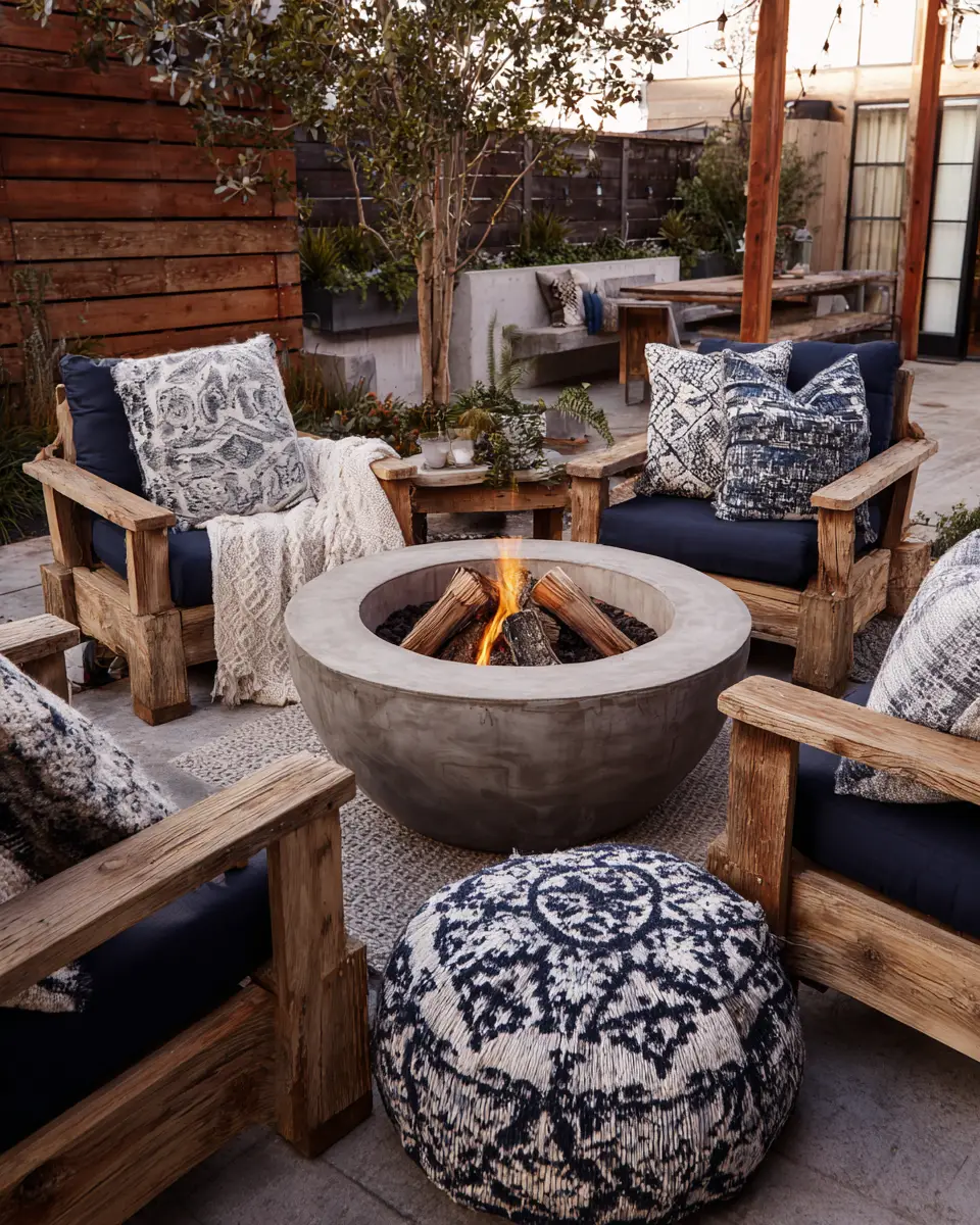Navy Vintage Patio Decor Ideas