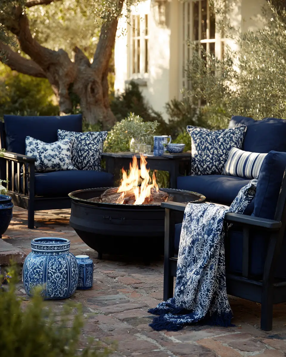 Navy Vintage Patio Decor Ideas