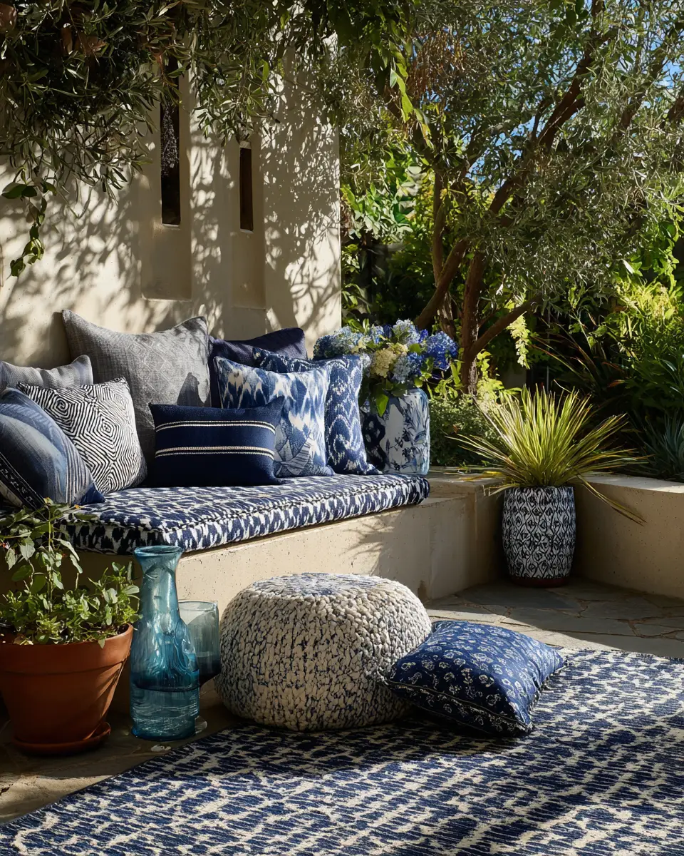 Navy Vintage Patio Decor Ideas