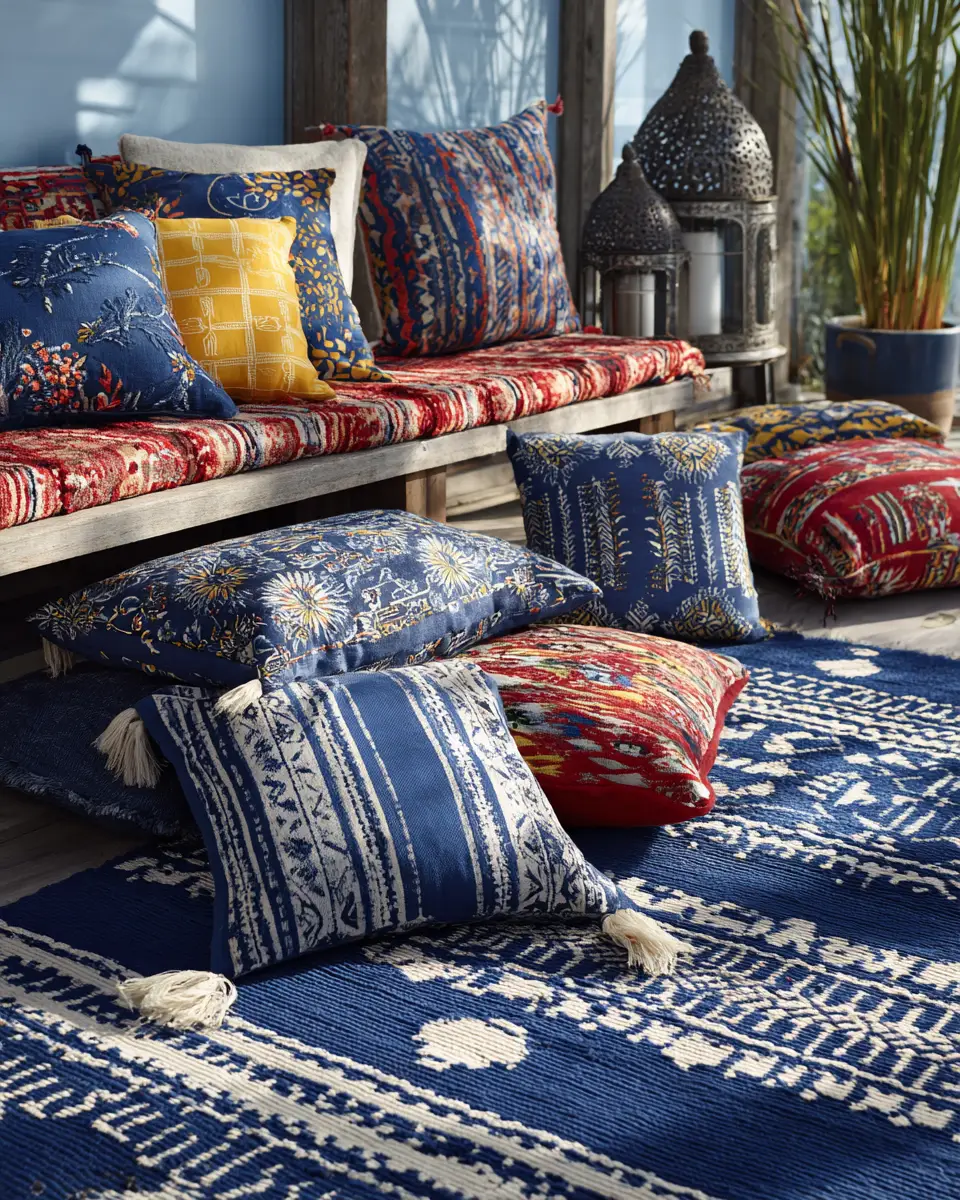 Navy Vintage Patio Decor Ideas