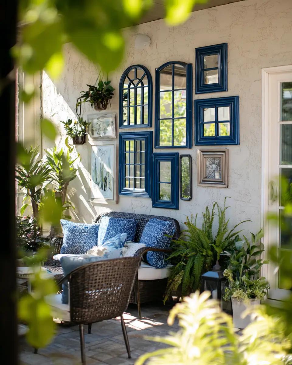 Navy Vintage Patio Decor Ideas