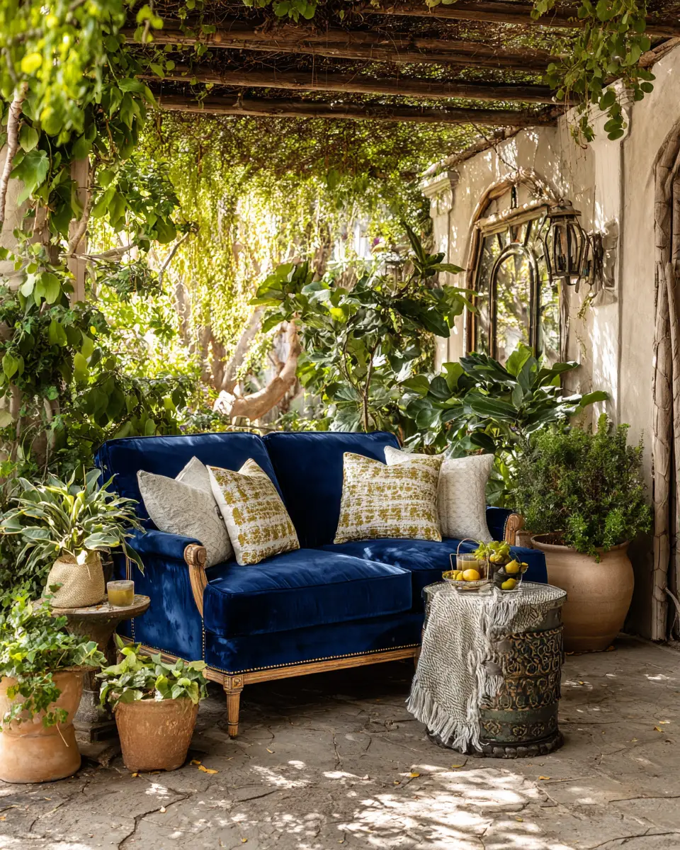 Navy Vintage Patio Decor Ideas