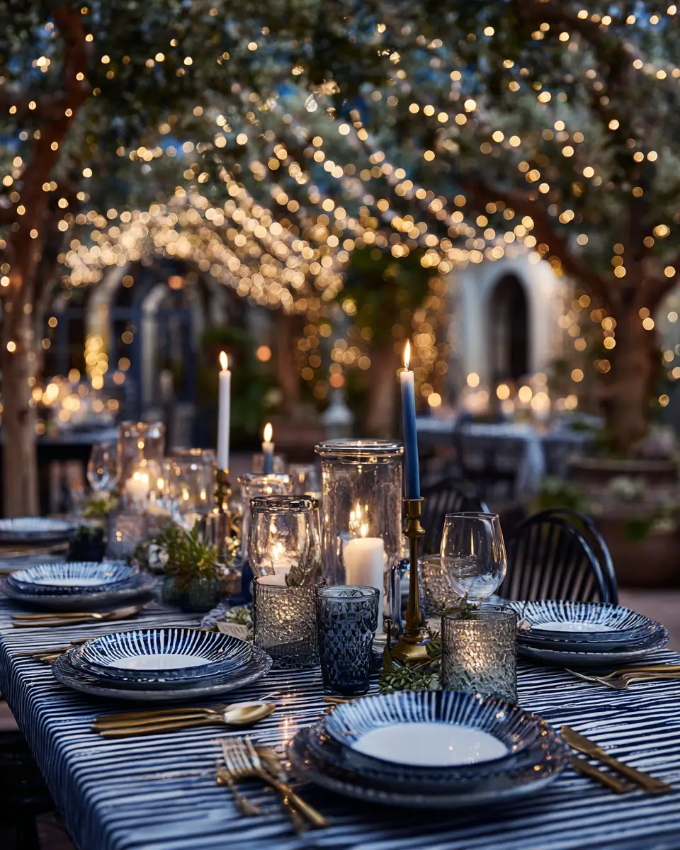 Navy Vintage Patio Decor Ideas