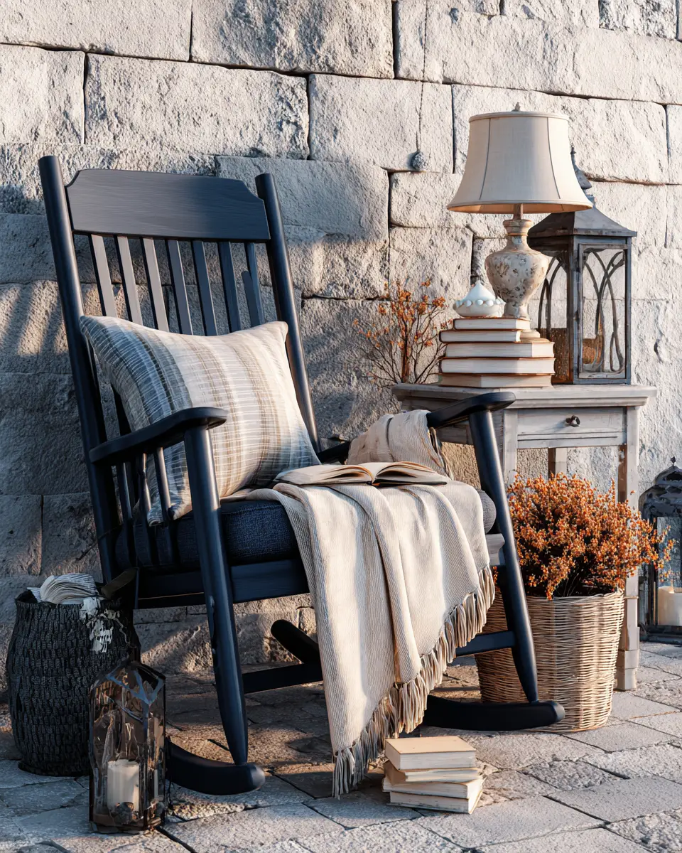 Navy Vintage Patio Decor Ideas