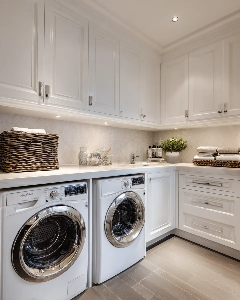 Neutral Art Deco Laundry Room Decor Ideas