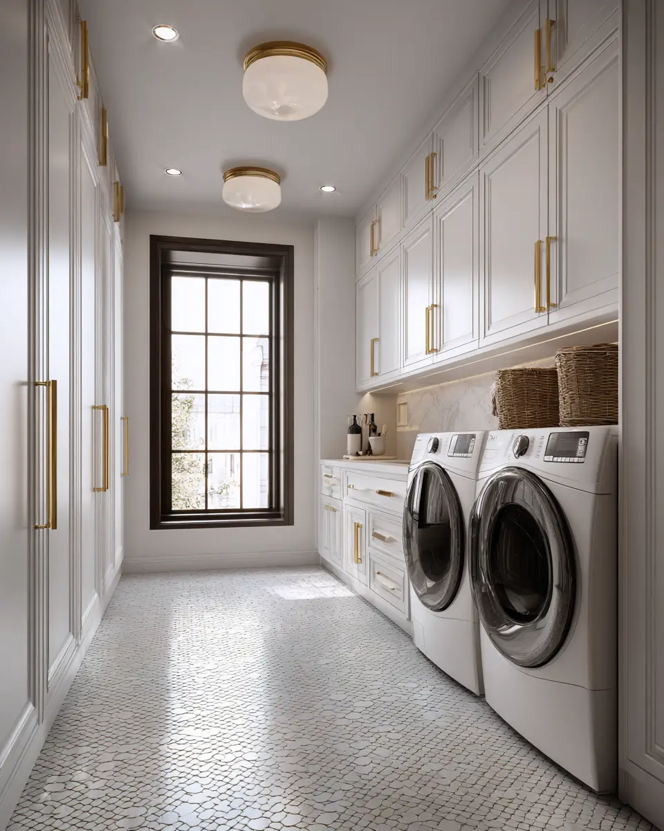 Neutral Art Deco Laundry Room Decor Ideas