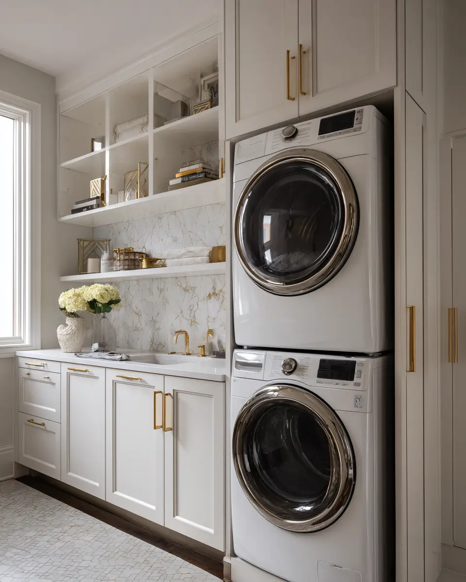 Neutral Art Deco Laundry Room Decor Ideas