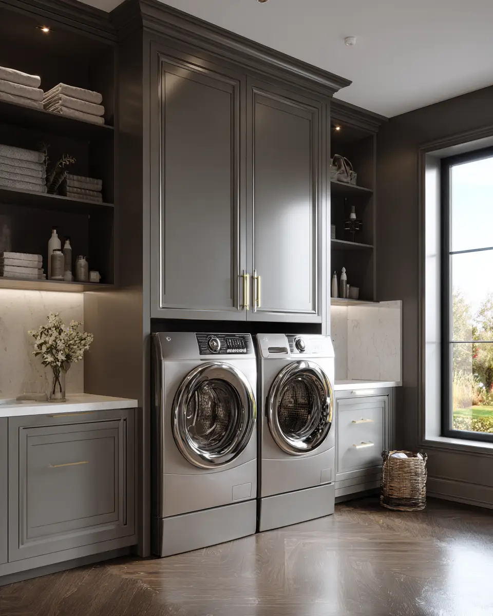 Neutral Art Deco Laundry Room Decor Ideas