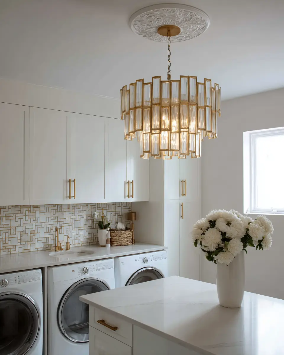 Neutral Art Deco Laundry Room Decor Ideas