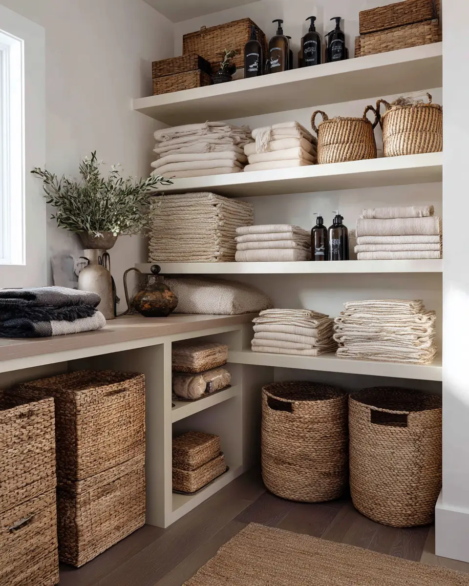 Neutral Art Deco Laundry Room Decor Ideas