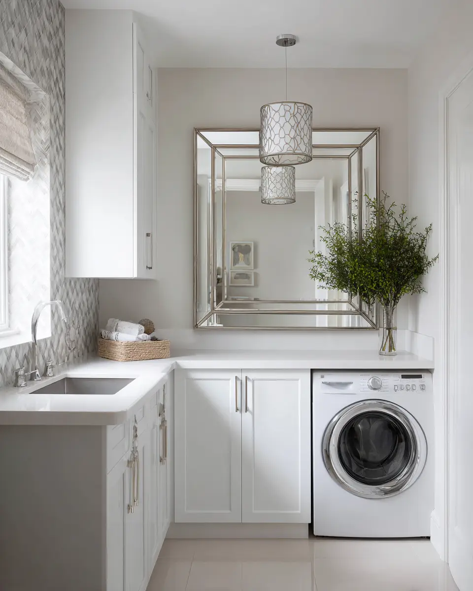 Neutral Art Deco Laundry Room Decor Ideas